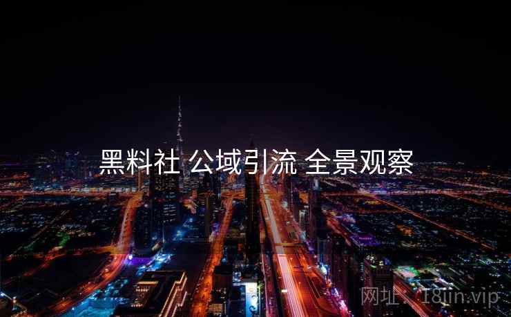 黑料社 公域引流 全景观察
