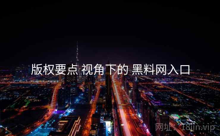 版权要点 视角下的 黑料网入口