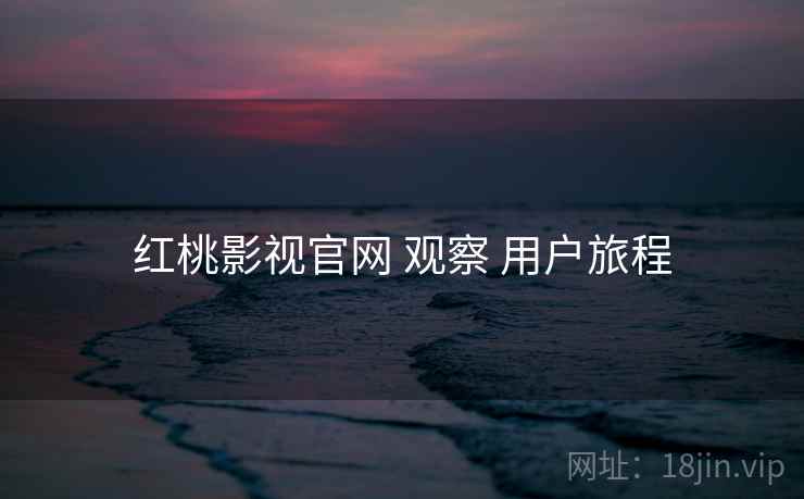 红桃影视官网 观察 用户旅程